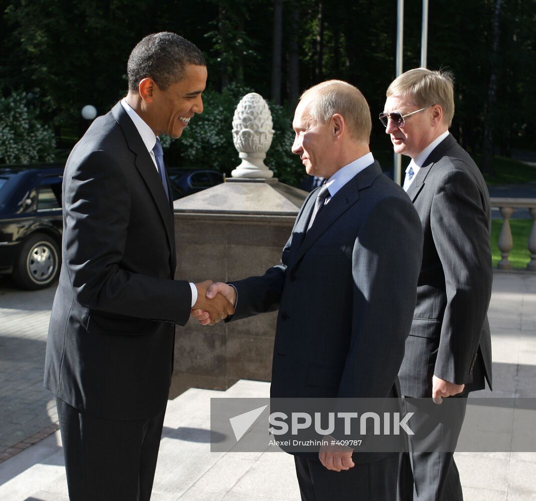 U.S. President Barack Obama meets with Vladimir Putin