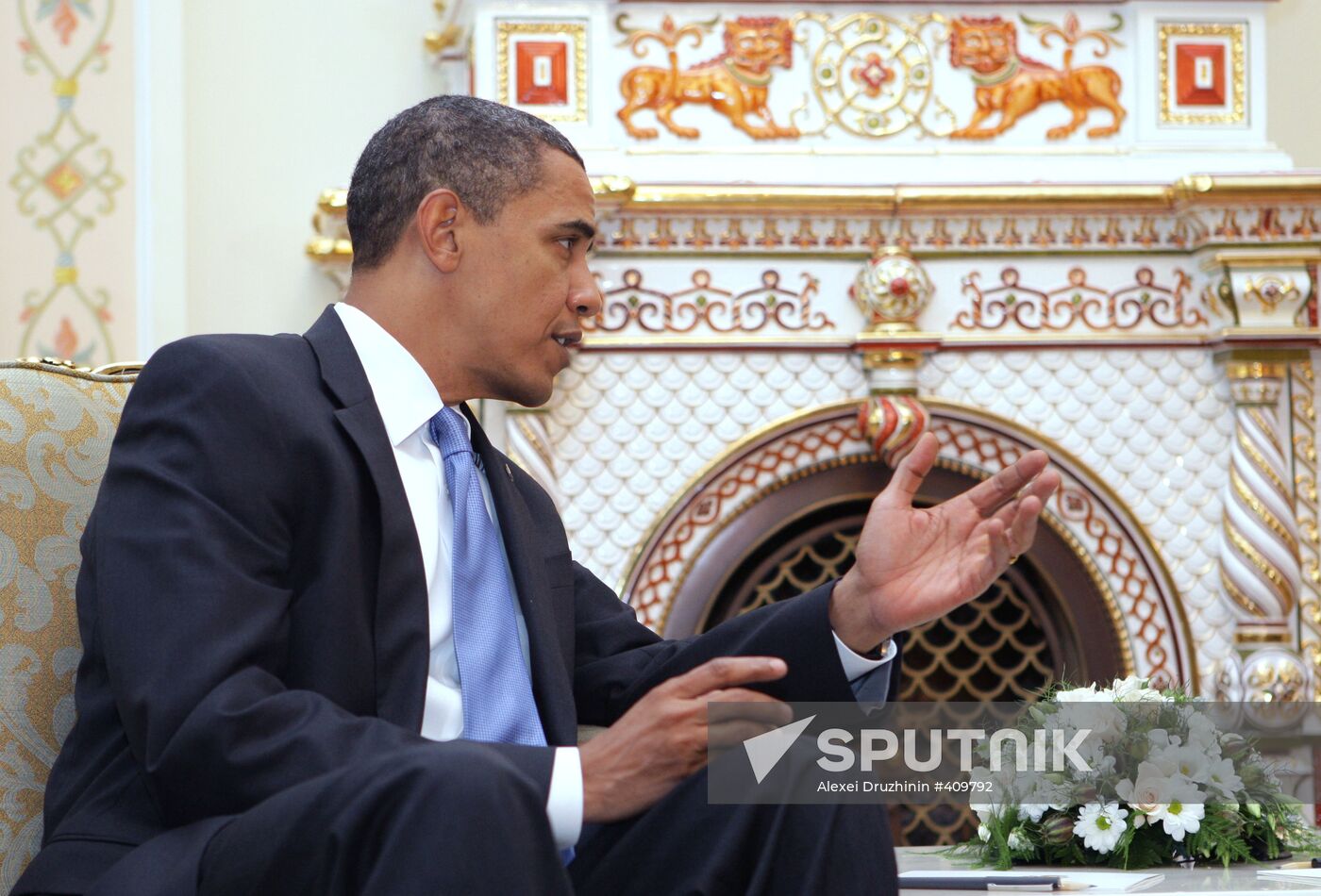 U.S. President Barack Obama meets with Vladimir Putin