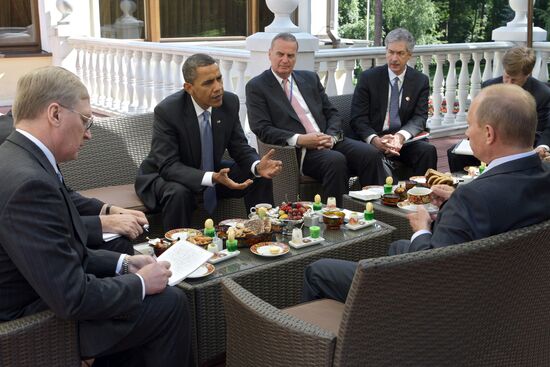 U.S. President Barack Obama meets with Vladimir Putin