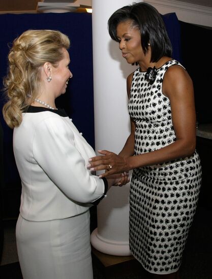 Russian, U.S. first ladies attend charity concert