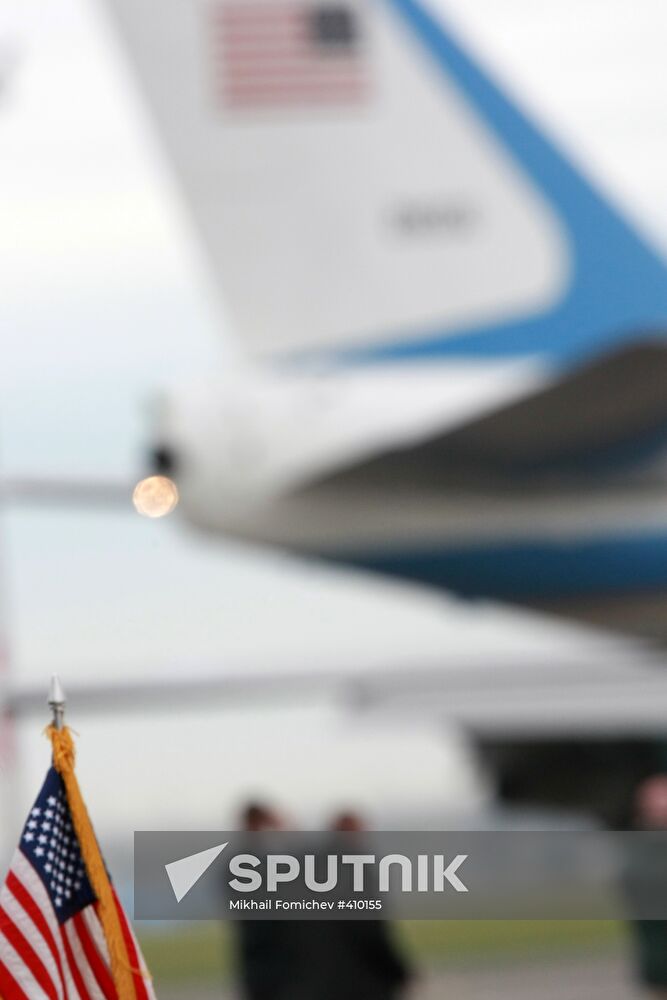 U.S. President's aircraft at Vnukovo-2