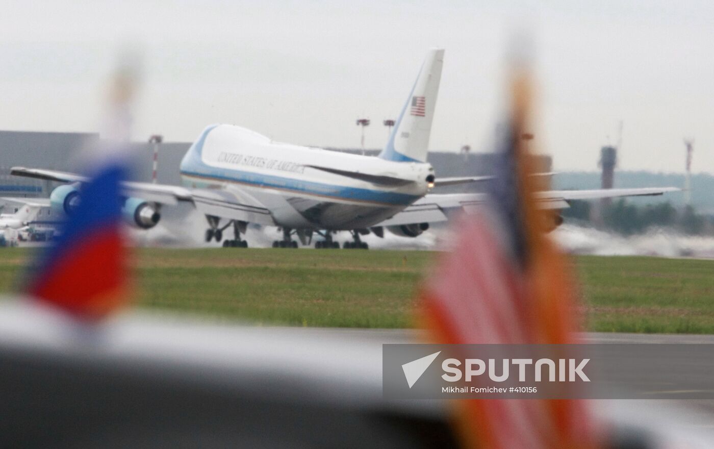 U.S. President's aircraft at Vnukovo-2