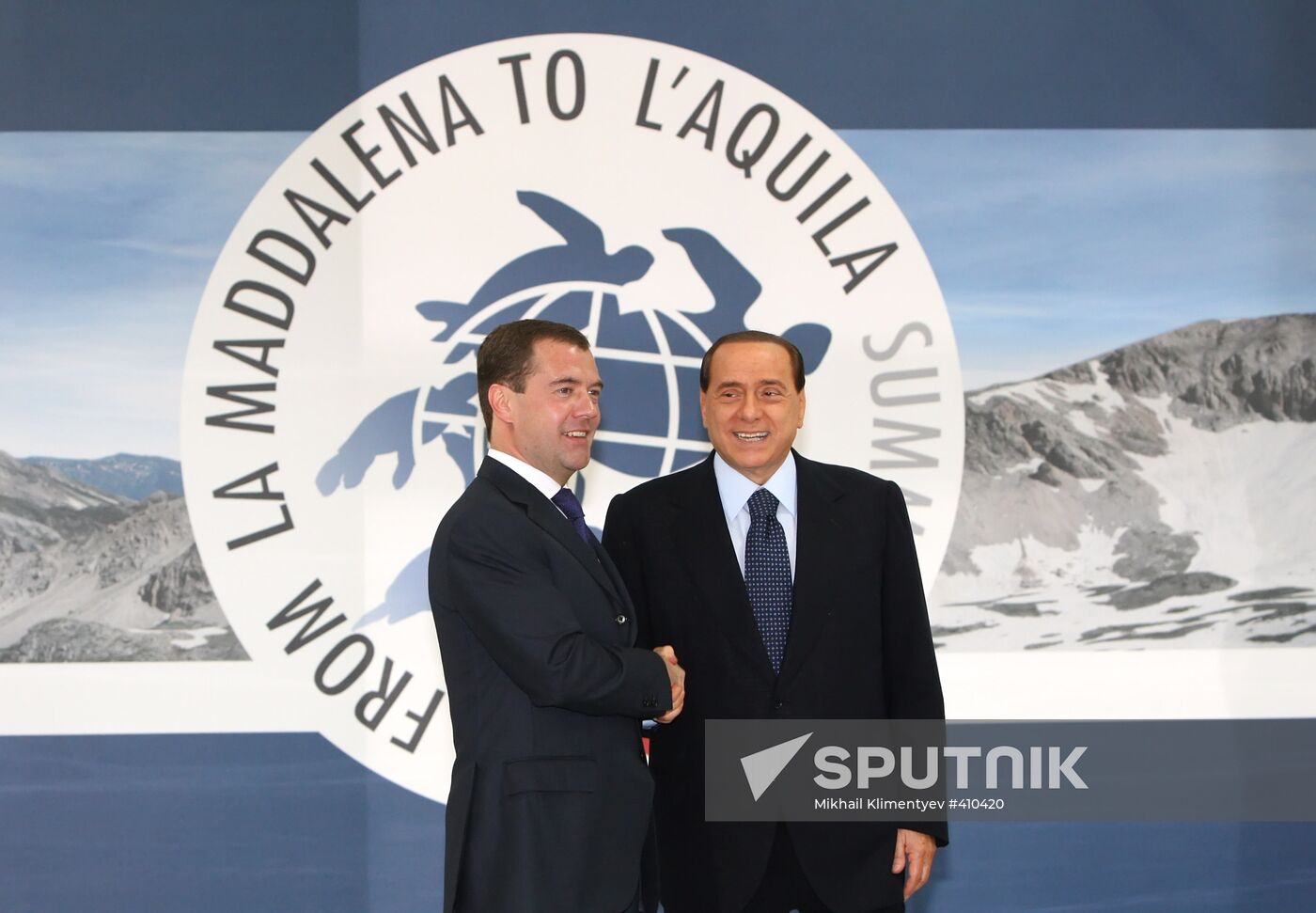 Dmitry Medvedev arrives in Italy for G8 summit