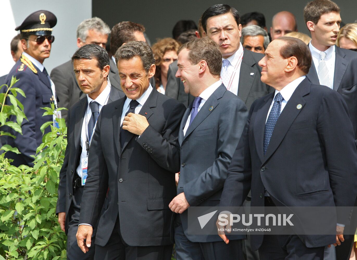 Dmitry Medvedev attends G8 summit