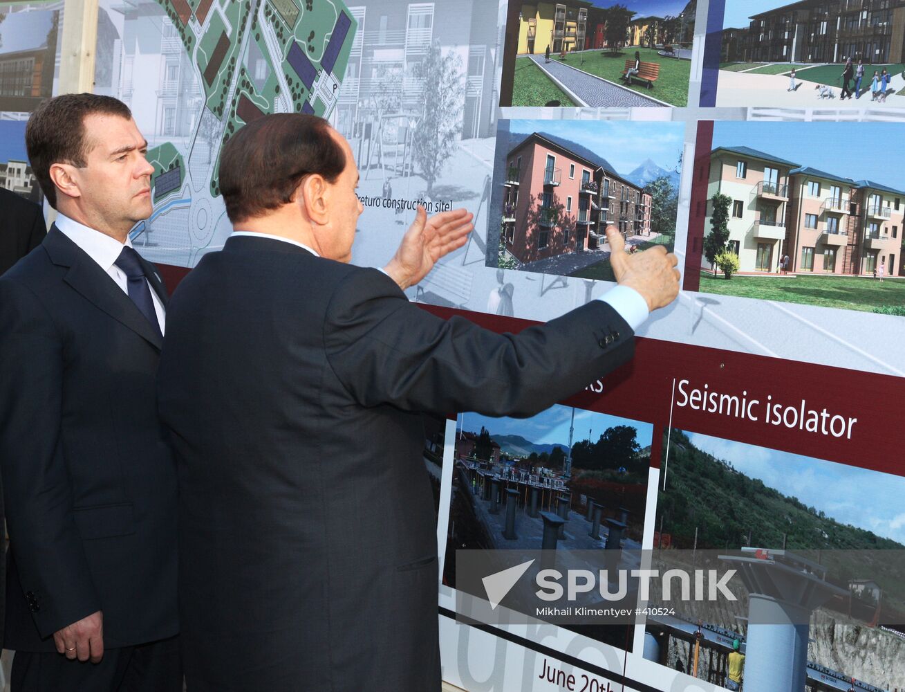 Dmitry Medvedev goes sightseeing in L'Aquila, Italy