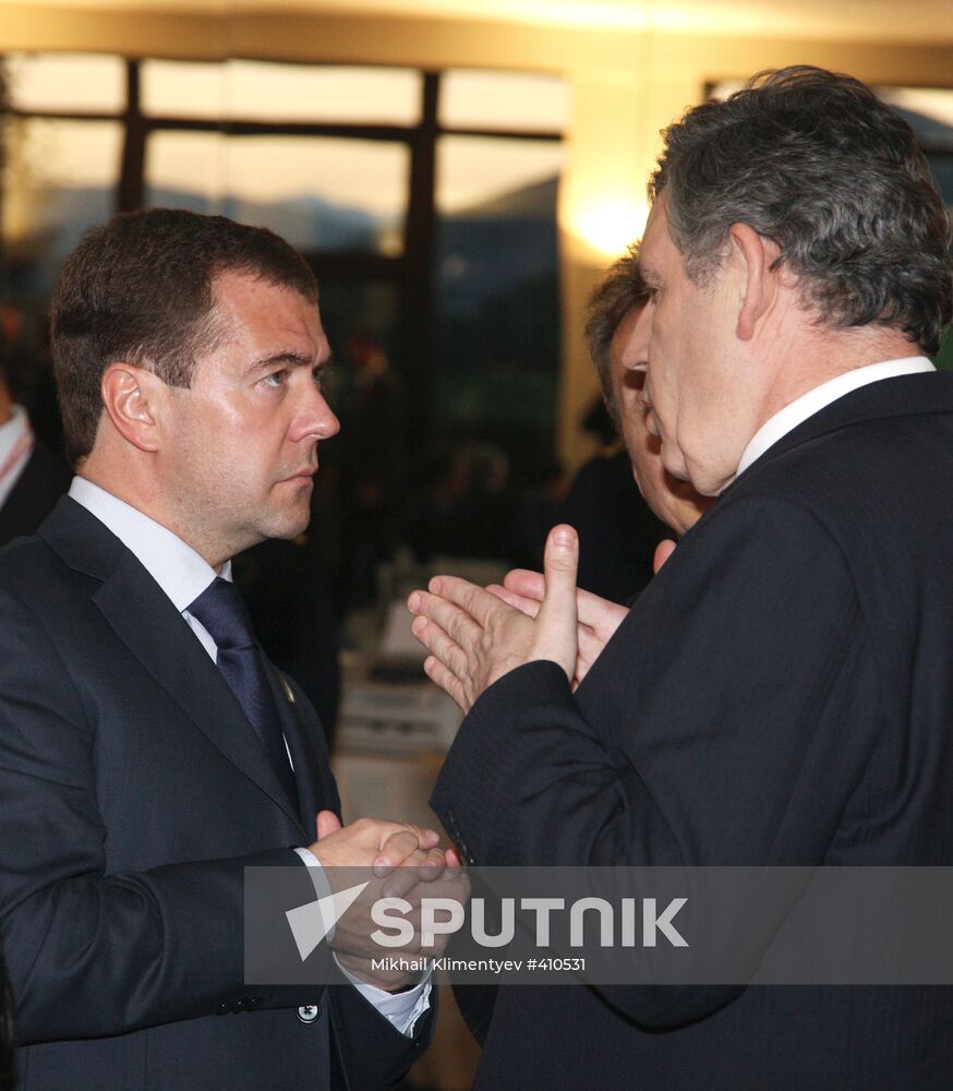 Russian President Dmitry Medvedev at the 2009 G8 summit