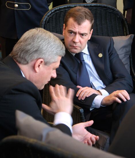 Russian President Dmitry Medvedev at the 2009 G8 summit