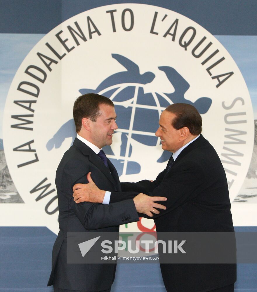 Russian President Dmitry Medvedev at the 2009 G8 summit