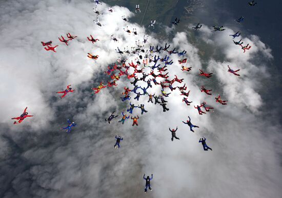 Russian Record 2009 skydiving championship in Kolomna