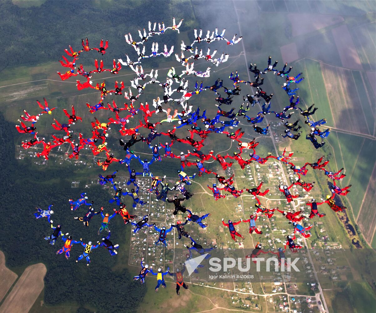 Russian Record 2009 skydiving championship in Kolomna