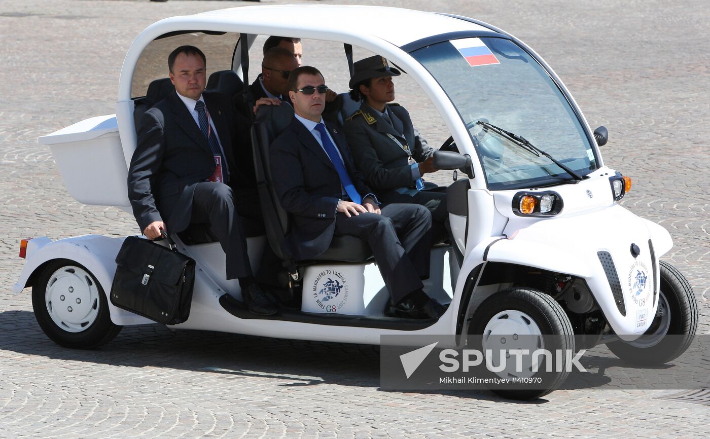 Closing day of G8 summit in Italy