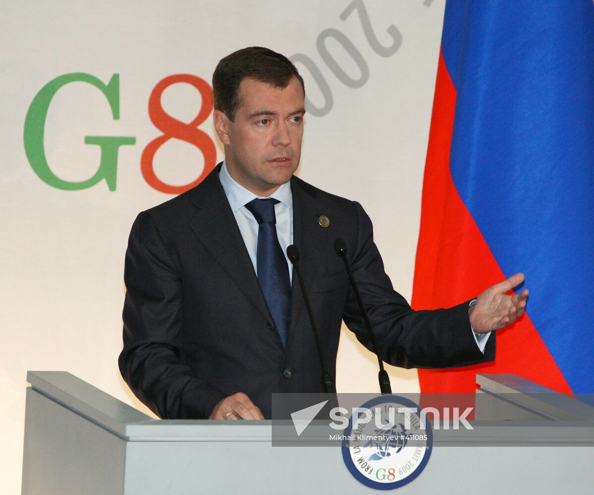 Closing day of G8 summit in Italy