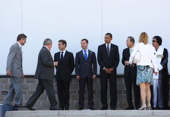 Closing day of G8 summit in Italy