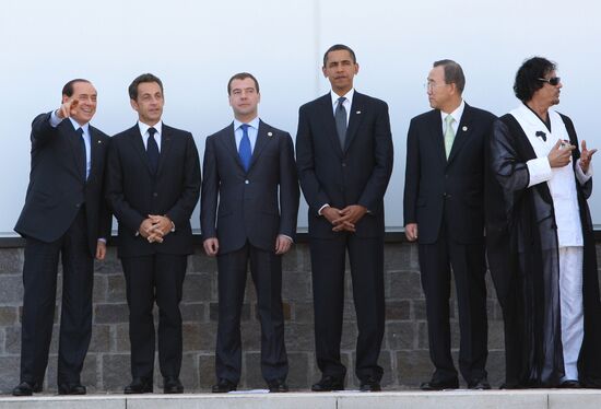 Closing day of G8 summit in Italy