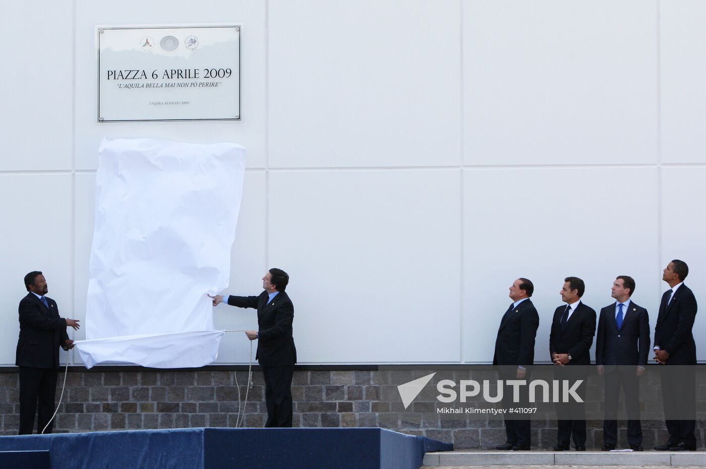 Closing day of G8 summit in Italy