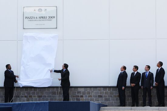 Closing day of G8 summit in Italy