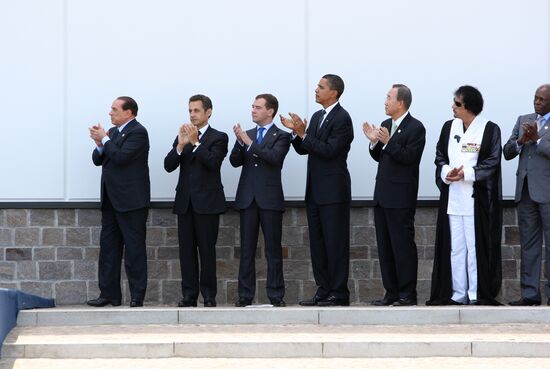 Closing day of G8 summit in Italy