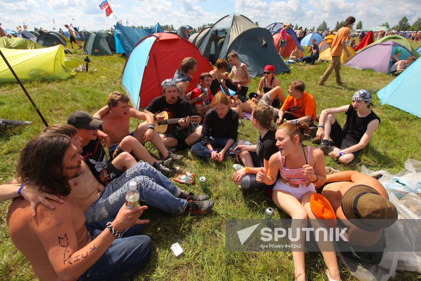 Nashestviye 2009 rock festival in the Tver Region.