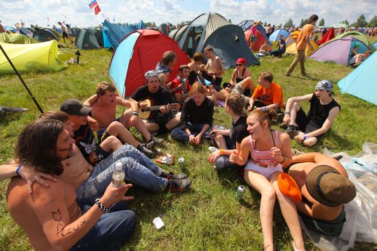 Nashestviye 2009 rock festival in the Tver Region.