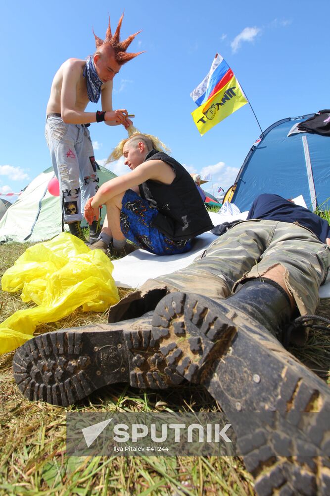 Nashestviye 2009 rock festival in the Tver Region.