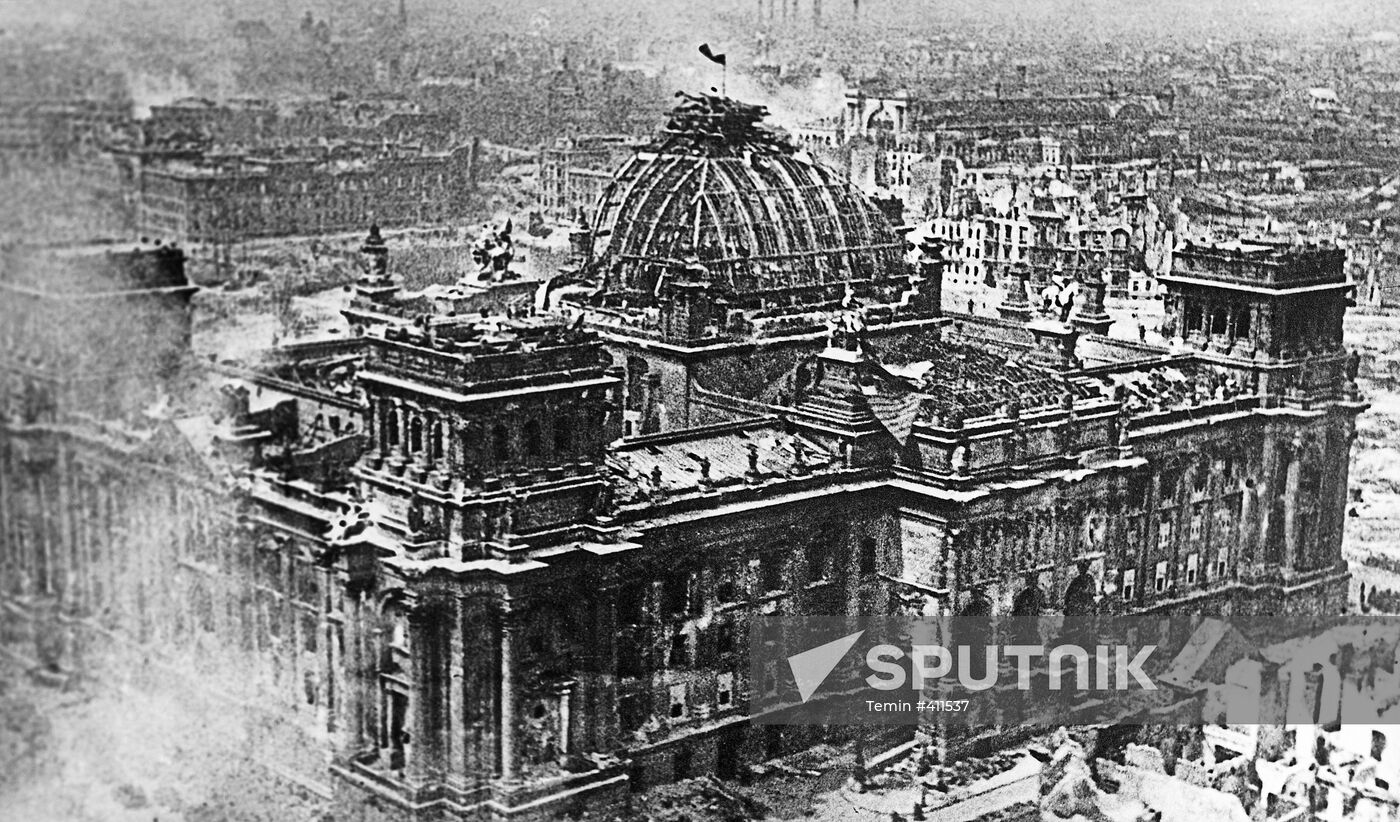 Banner of Victory over Reichstag in Berlin
