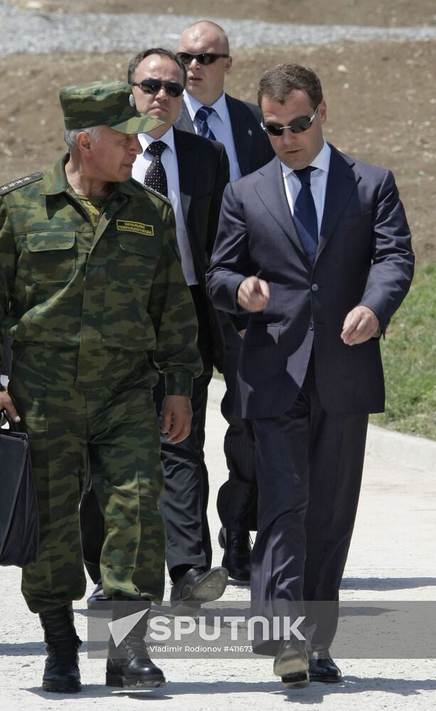 Dmitry Medvedev visiting South Ossetia