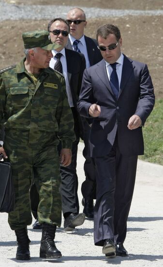Dmitry Medvedev visiting South Ossetia