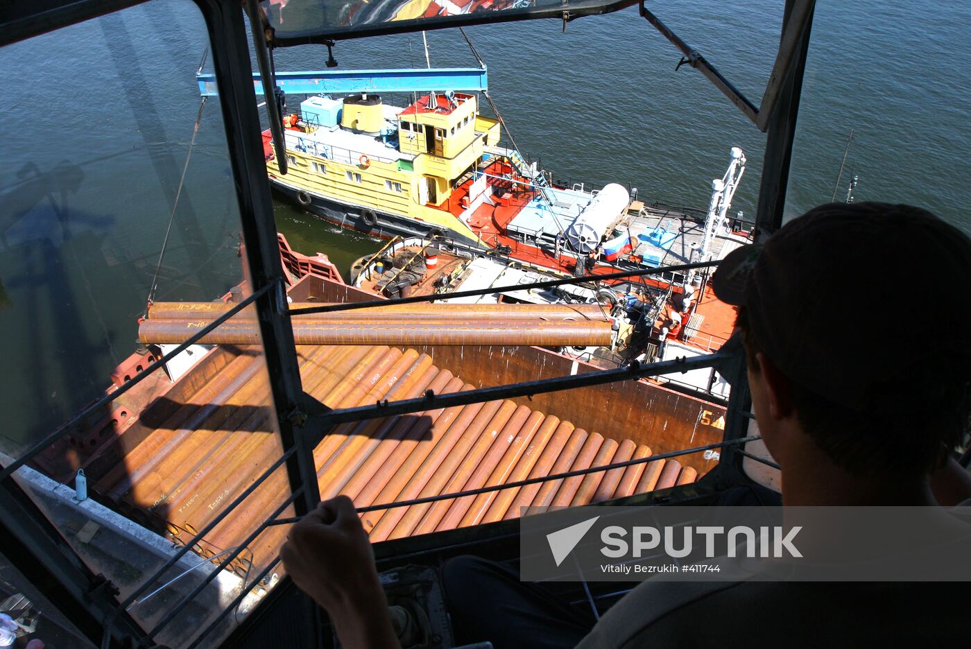 The Lesosibirsk river port