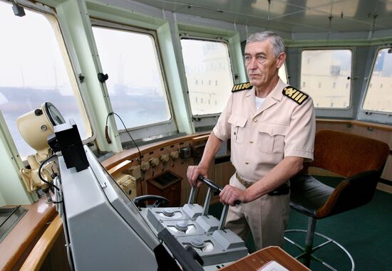Ice breaker Krasin Captain Leonid Budris