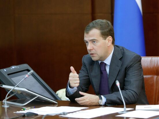 President Dmitry Medvedev holds video conference with citizens
