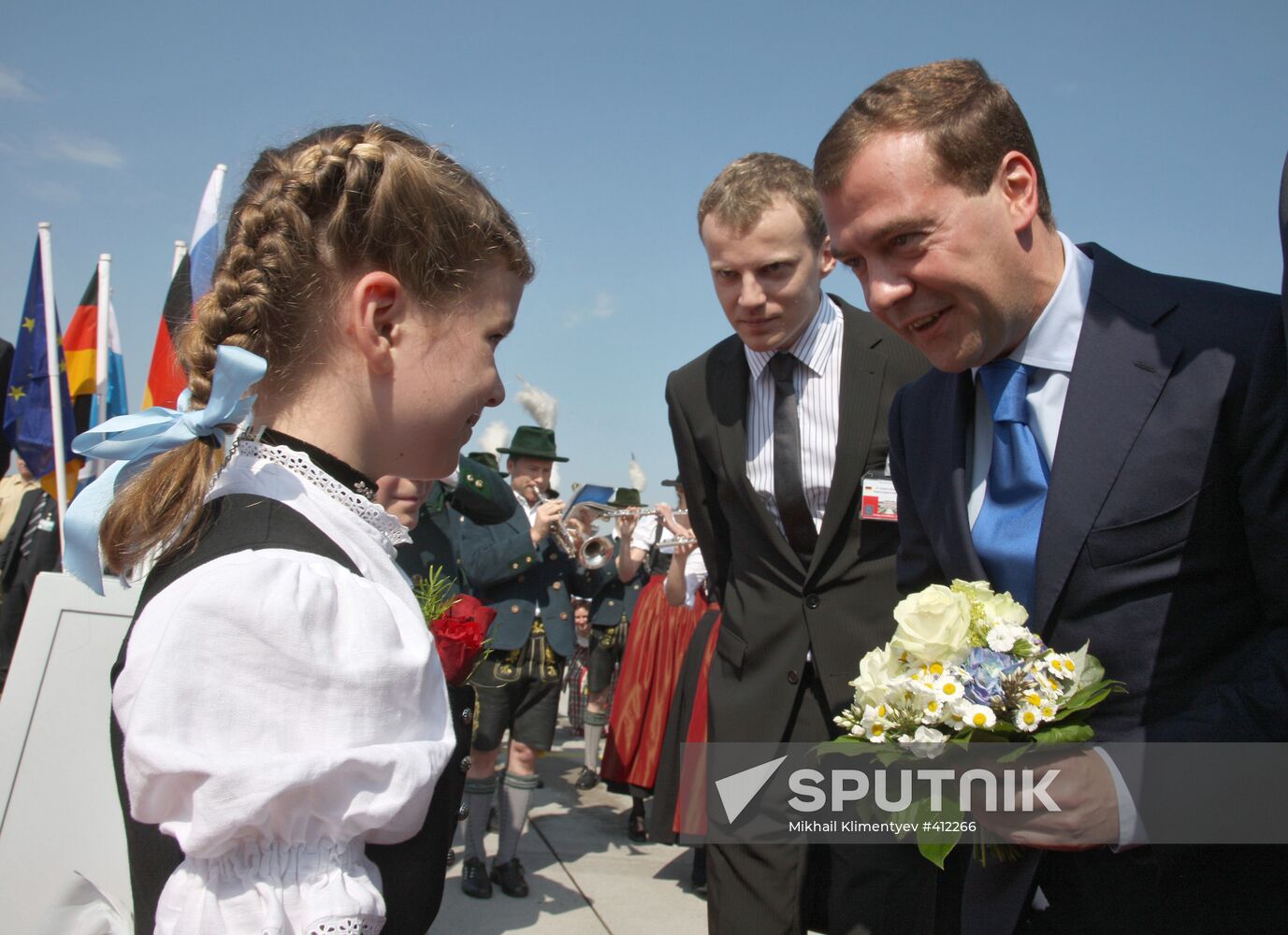 Russian President Dmitry Medvedev arriving in Munich