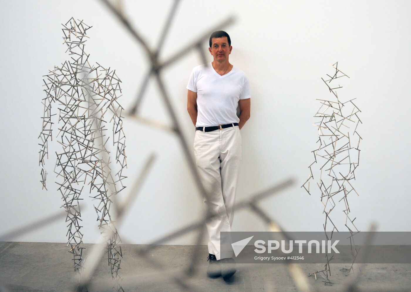 Press-show of Antony Gormley's Domain Field project