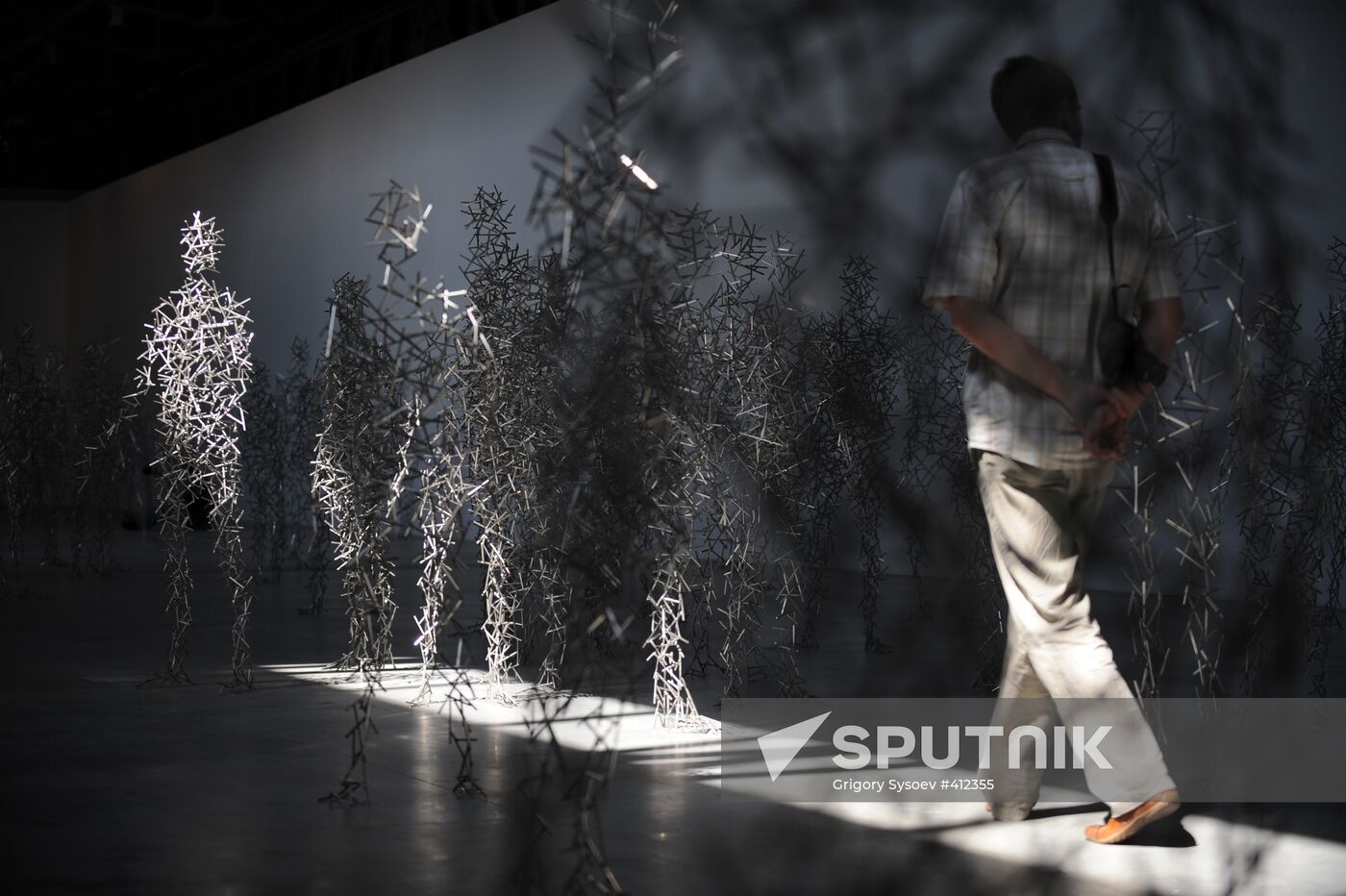 Press-show of Antony Gormley's Domain Field project