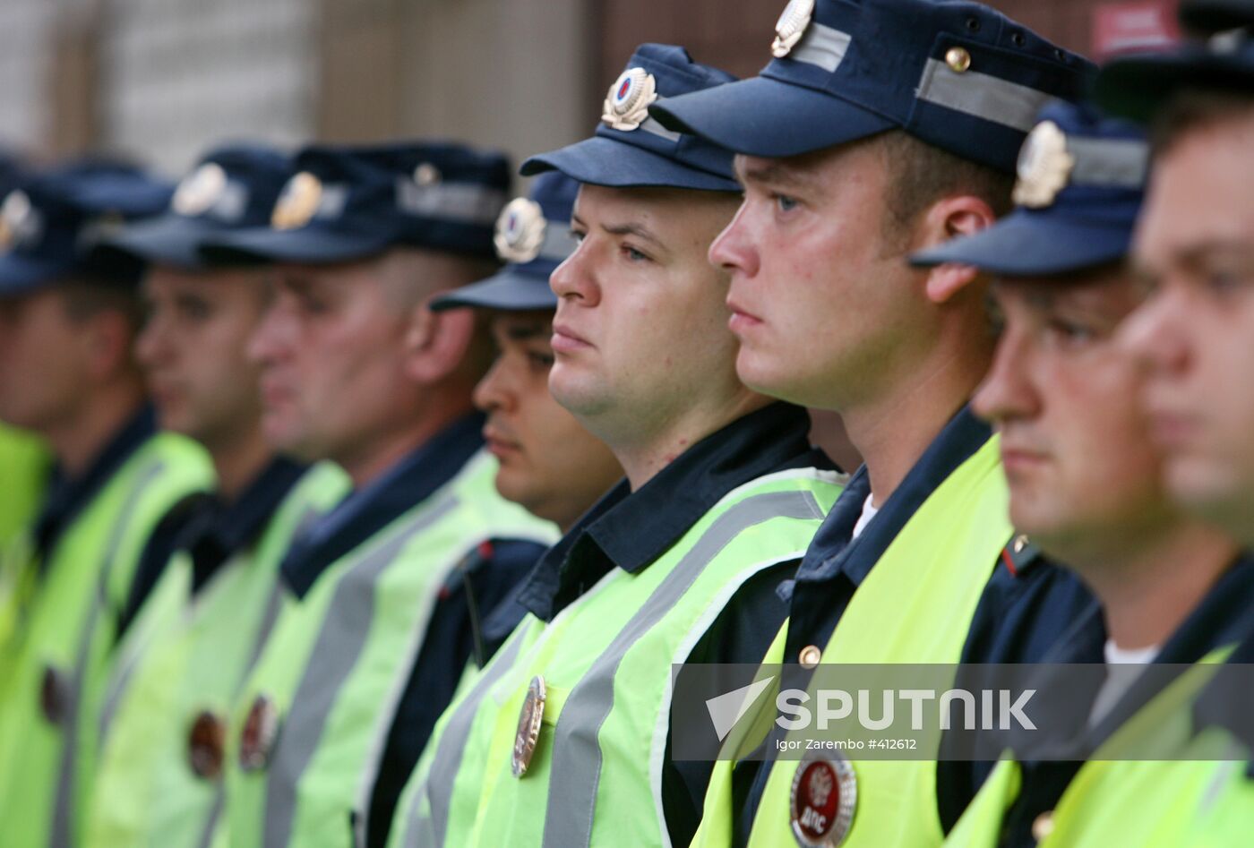 Traffic police at work