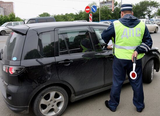 Traffic police at work