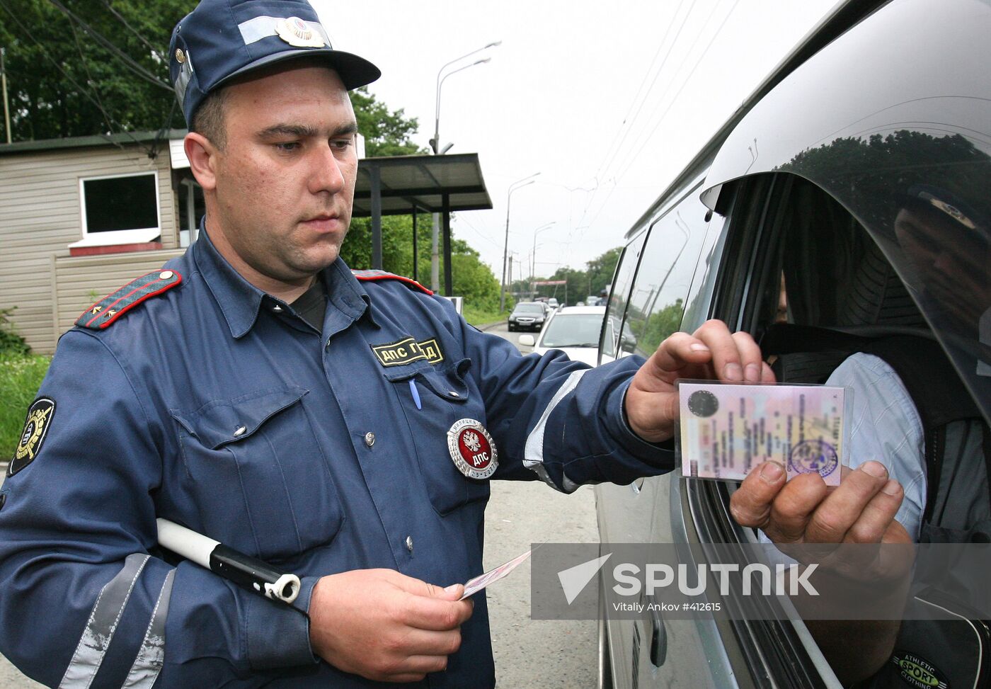 Traffic police at work