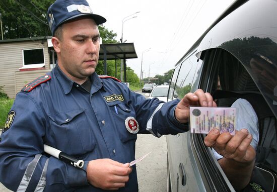 Traffic police at work