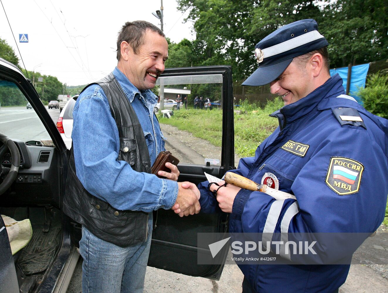 Traffic police at work