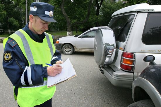 Traffic police at work