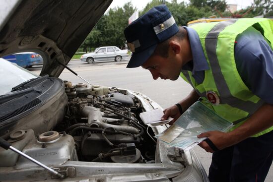 Traffic police at work