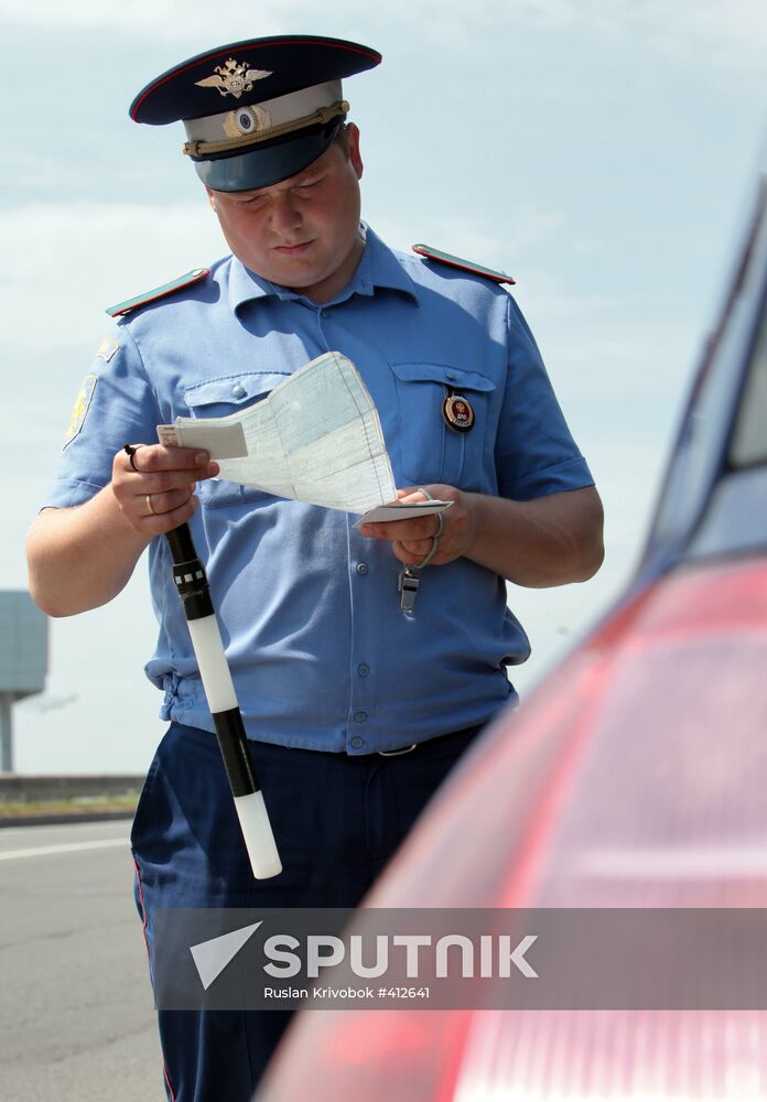 Traffic police at work