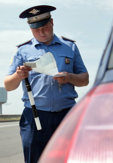 Traffic police at work