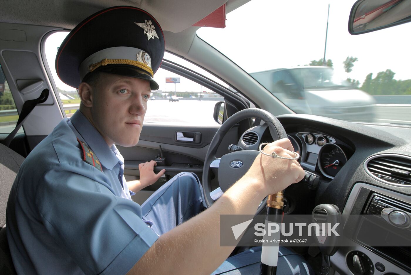 Traffic police at work