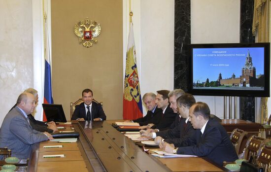 Dmitry Medvedev conducts Russian Security Council meeting
