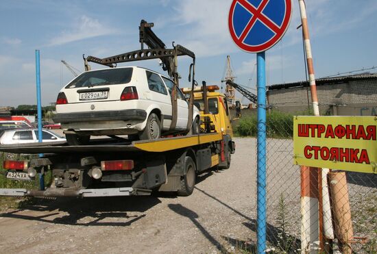 Traffic police at work