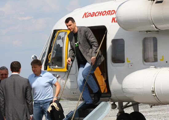 Mikhail Prokhorov visits Blagodatnoye gold ore deposit