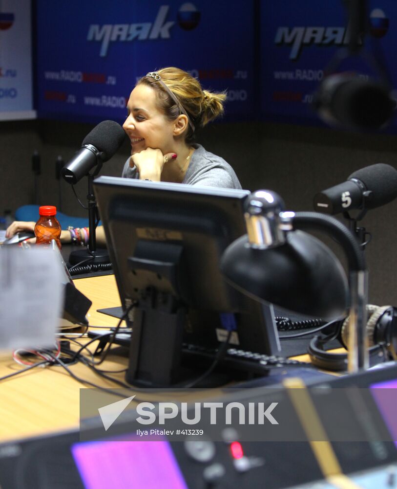 Radio Mayak hosts at work