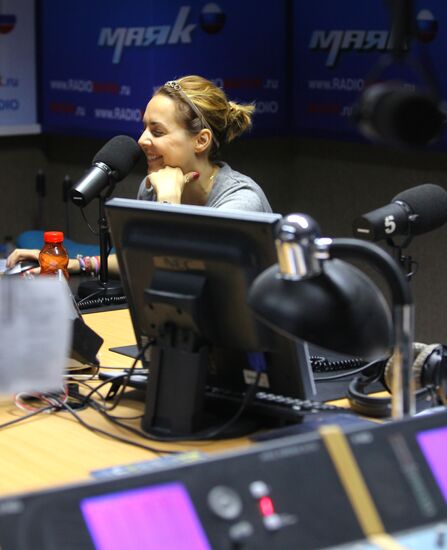 Radio Mayak hosts at work