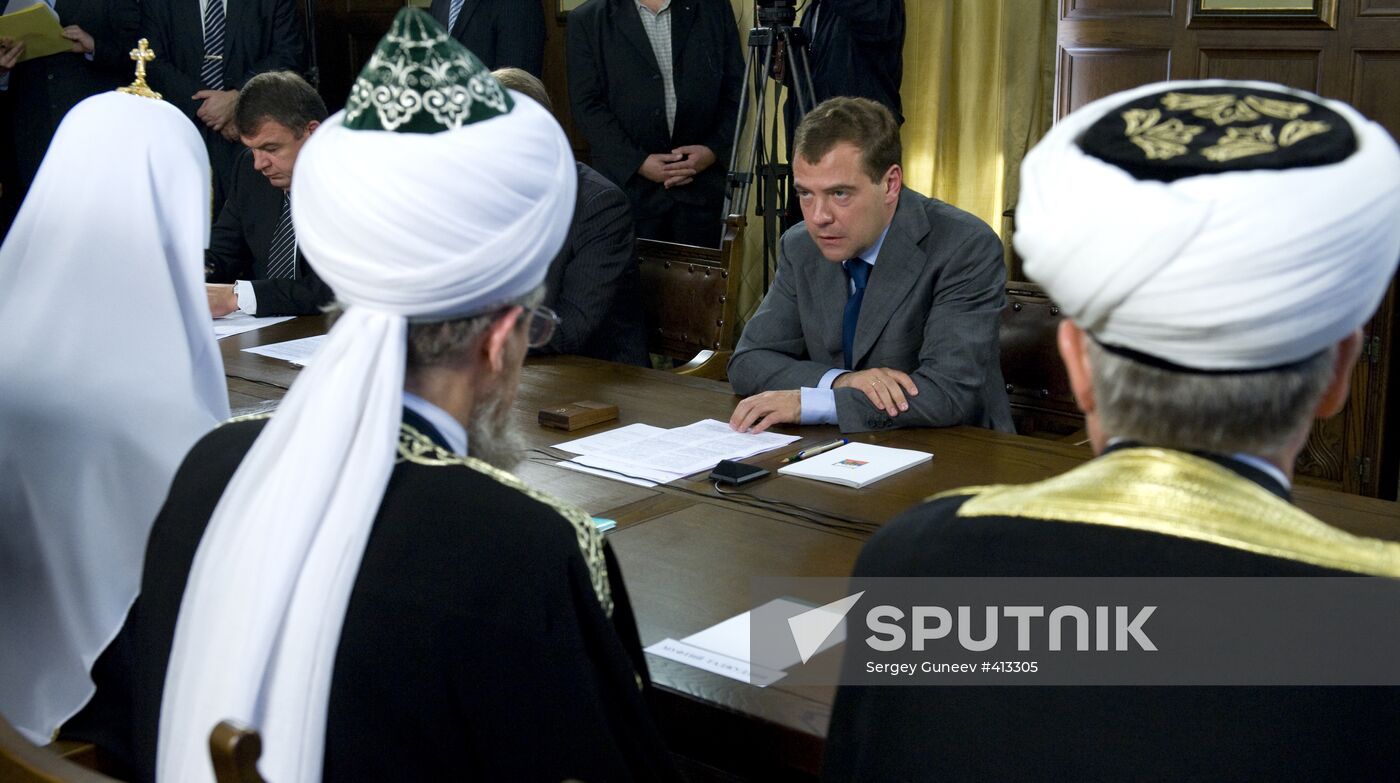 Dmitry Medvedev attends meeting on religion and ethics