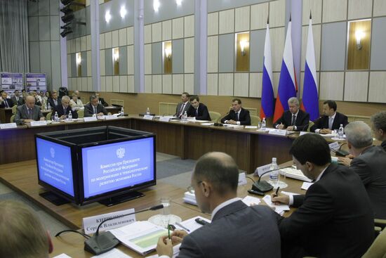 President Dmitry Medvedev visiting Volga Federal District